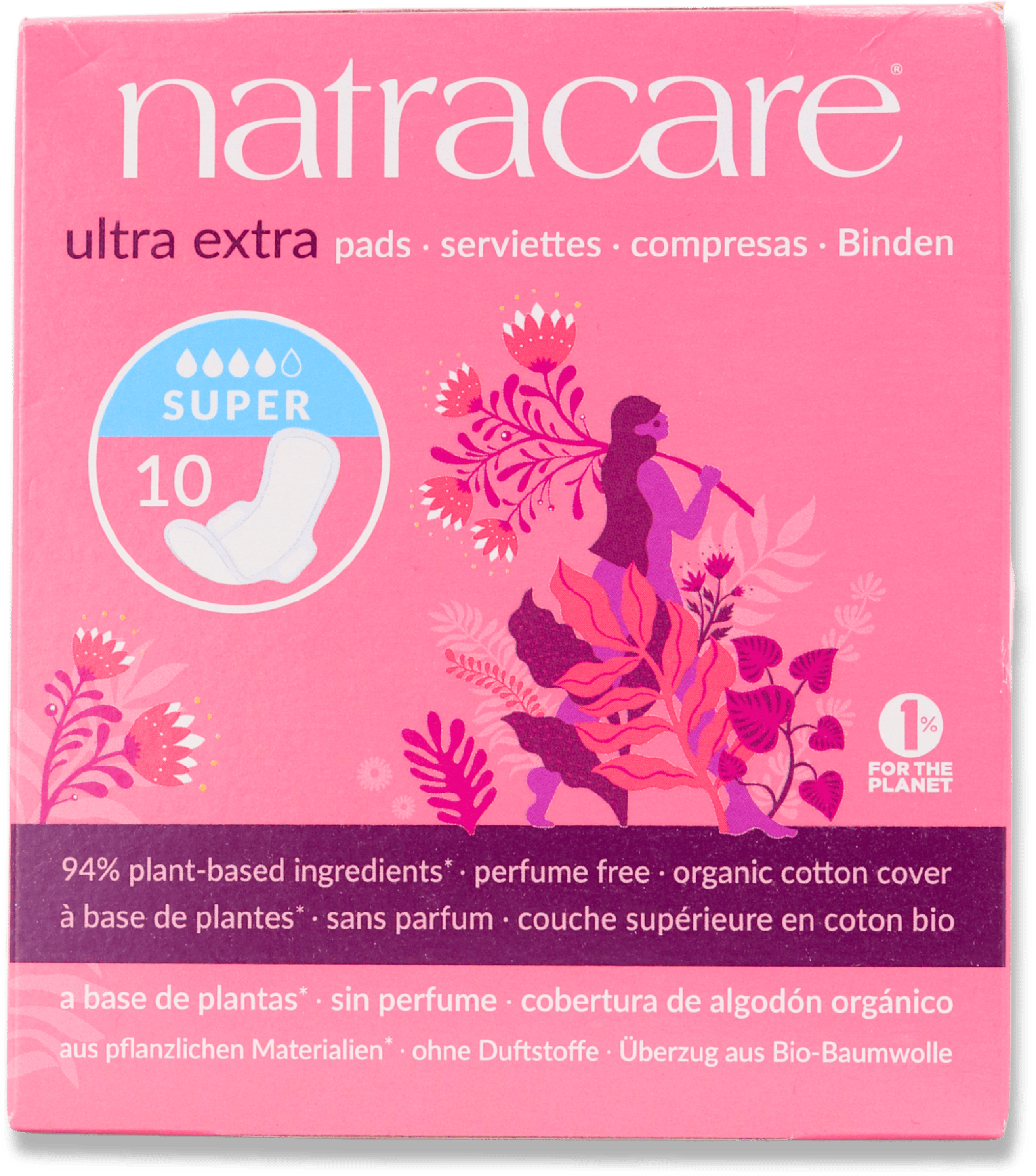 Natracare Ultra Extra Pads Super with Wings 10 Pack
