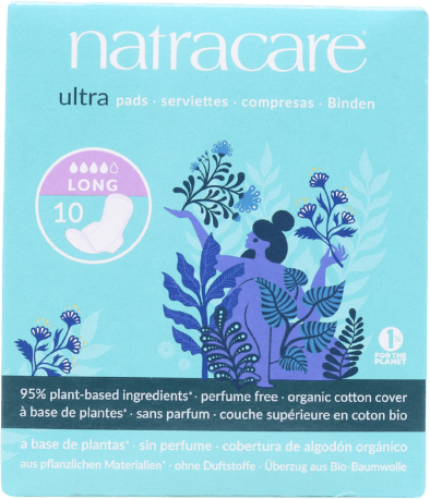 Natracare Ultra Pads Long Wings 10 pack