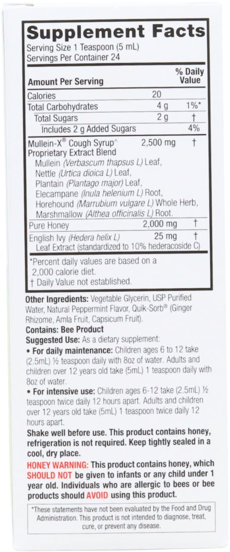 Nature's Answer Natural Mullein-X Cough Syrup 120ml - 2