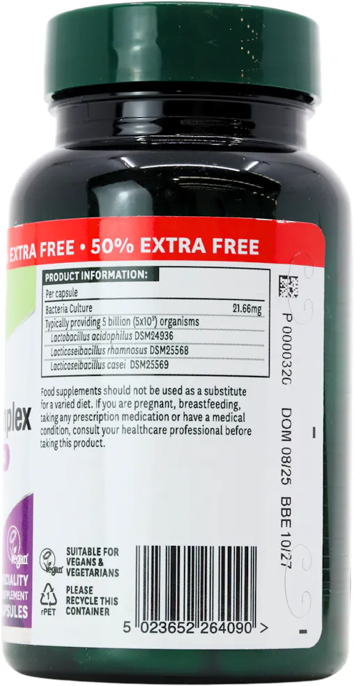 Nature's Aid Acidophilus Complex 90 Capsules - 2