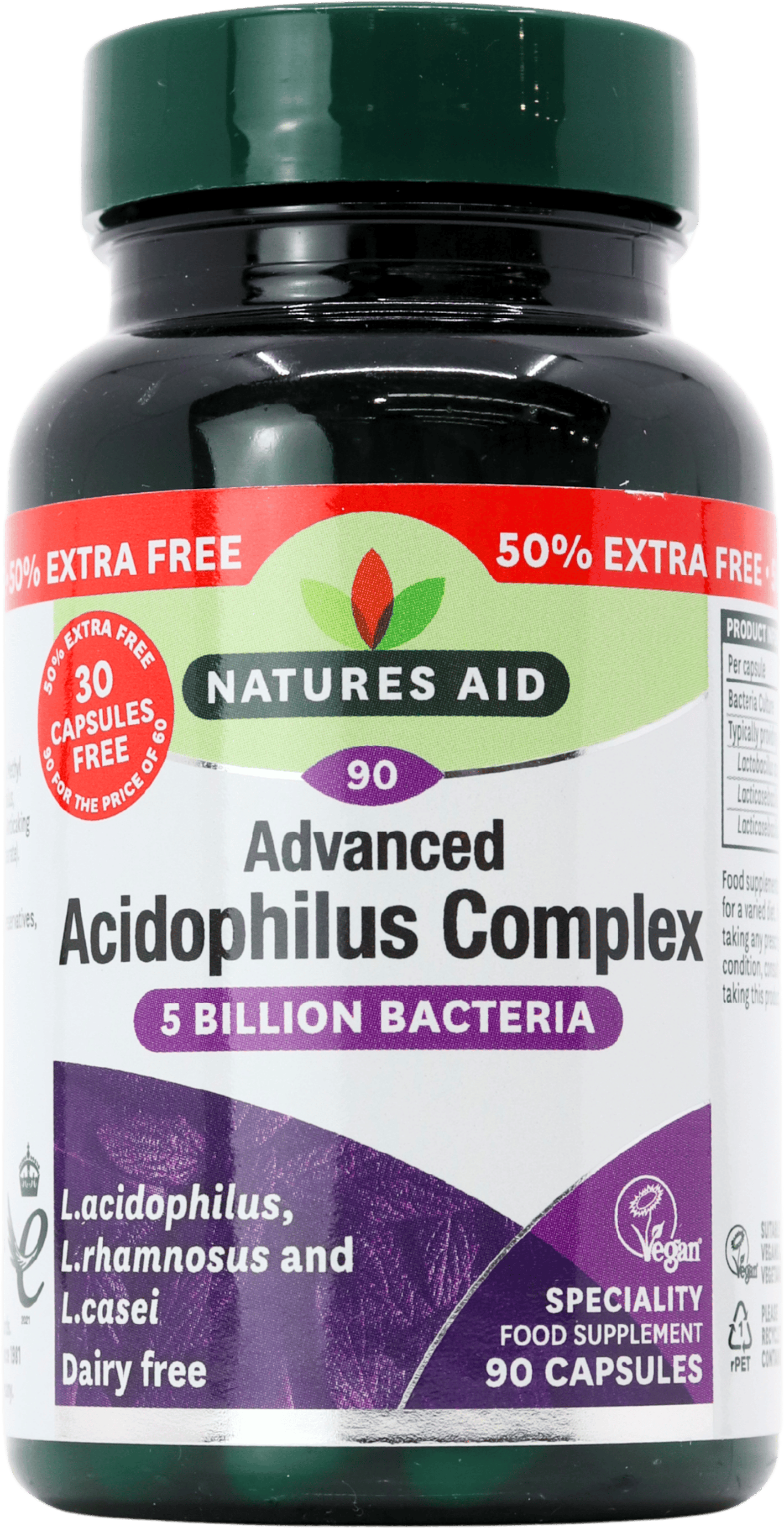 Nature's Aid Acidophilus Complex 90 Capsules
