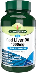 Nature's Aid Cod Liver Oil 1000mg High Strength 90 Softgels