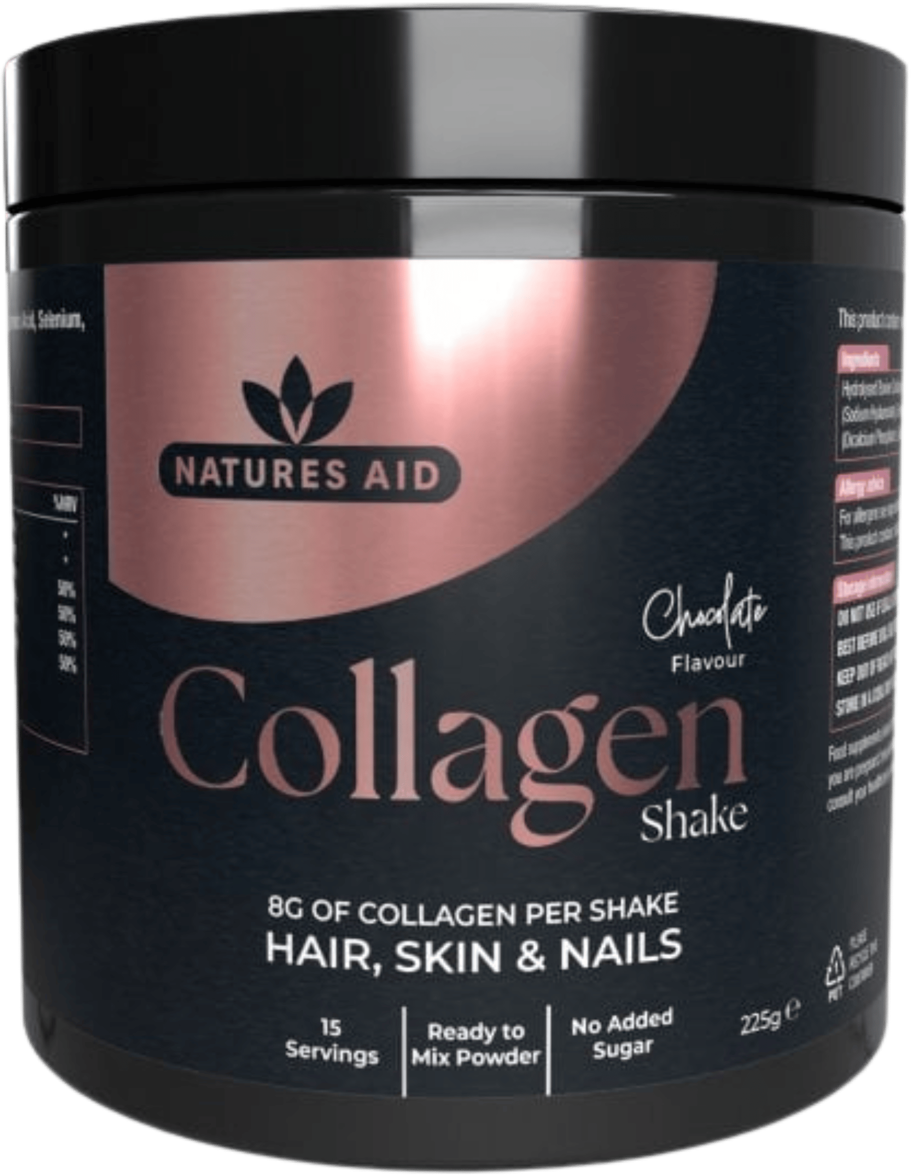 Nature's Aid Collagen Shake Powder 8000mg Chocolate 225g