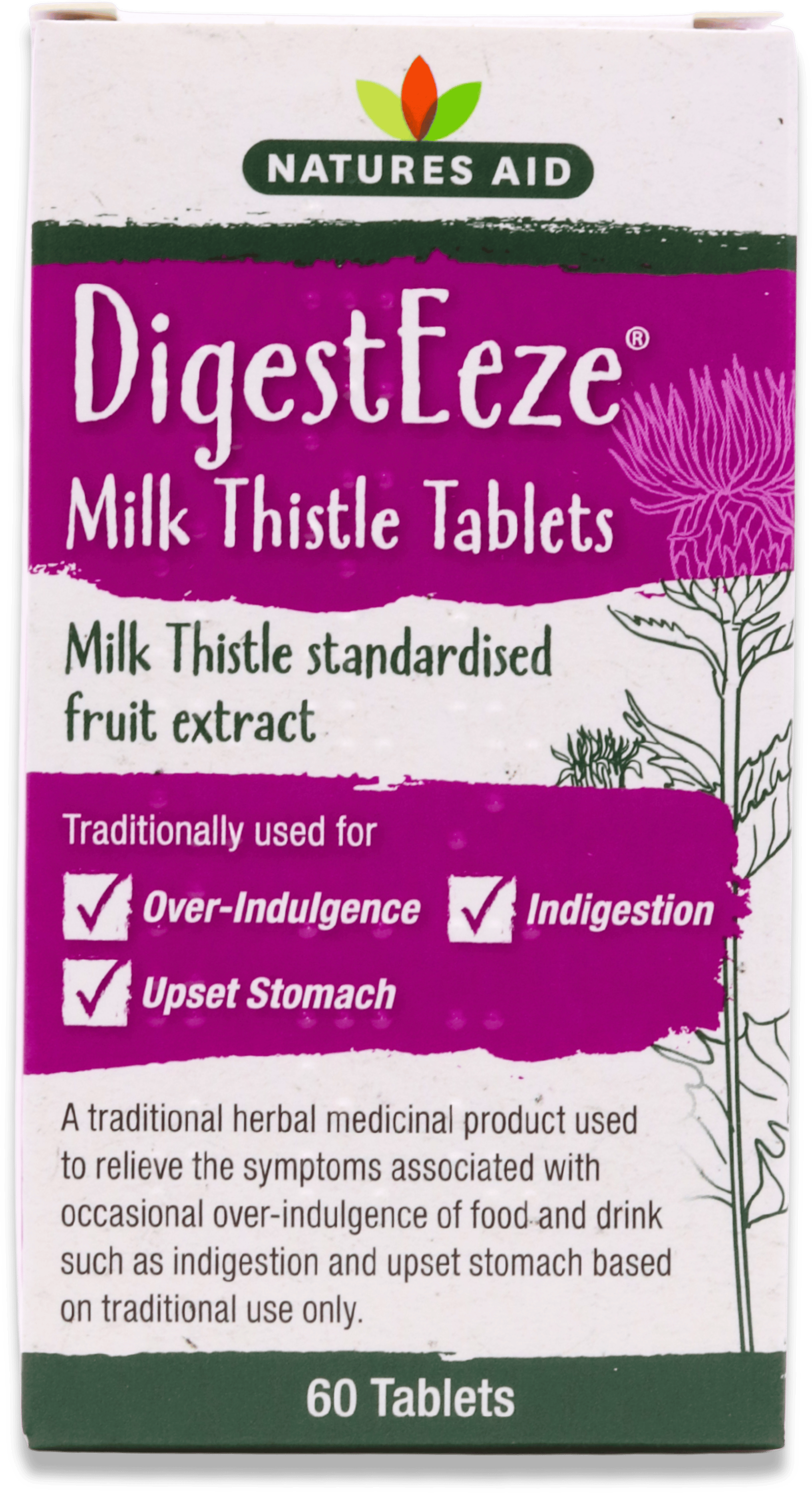 Nature's Aid DigestEeze Milk Thistle 60 Tablets
