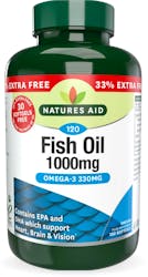 Nature's Aid Fish Oil 1000mg Omega-3 120 Softgels
