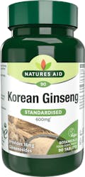 Nature's Aid Korean Ginseng 40mg (600mg equiv) 90 Tablets