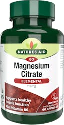 Nature's Aid Magnesium Citrate Elemental 119mg 60 Capsules
