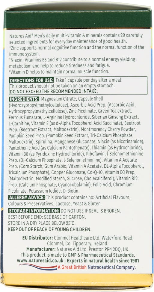 Nature's Aid Men Multi-Nutrient 30 Capsules - 2