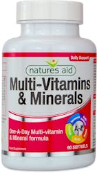 Natures Aid Multi-Vitamins & Minerals with Iron 90 Softgels