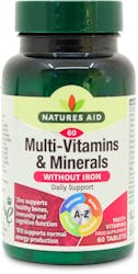Nature's Aid Multi-Vitamins & Minerals Without Iron 60 Tablets