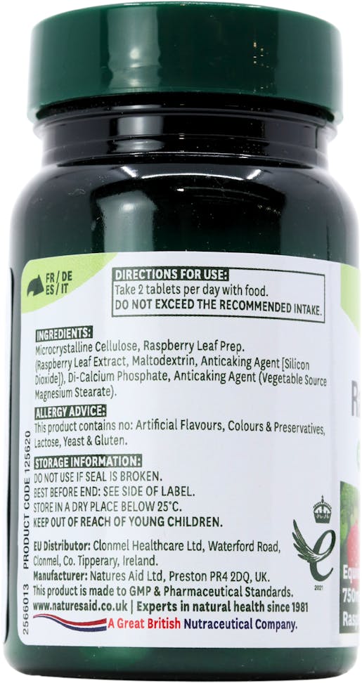 Nature's Aid Raspberry Leaf 60 Tablets - 3