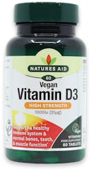 Nature's Aid Vegan Vitamin D3 1000iu 60 Tablets