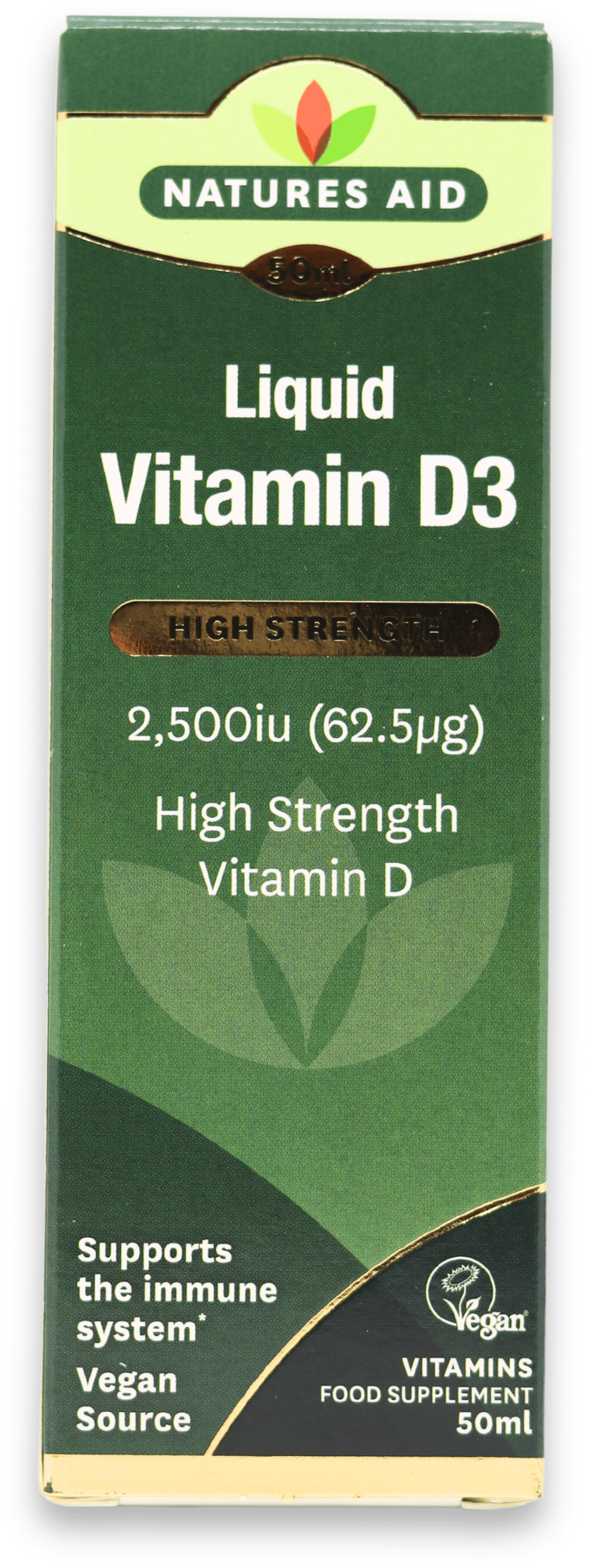 Nature's Aid Vegan Vitamin D3 2500iu 50ml