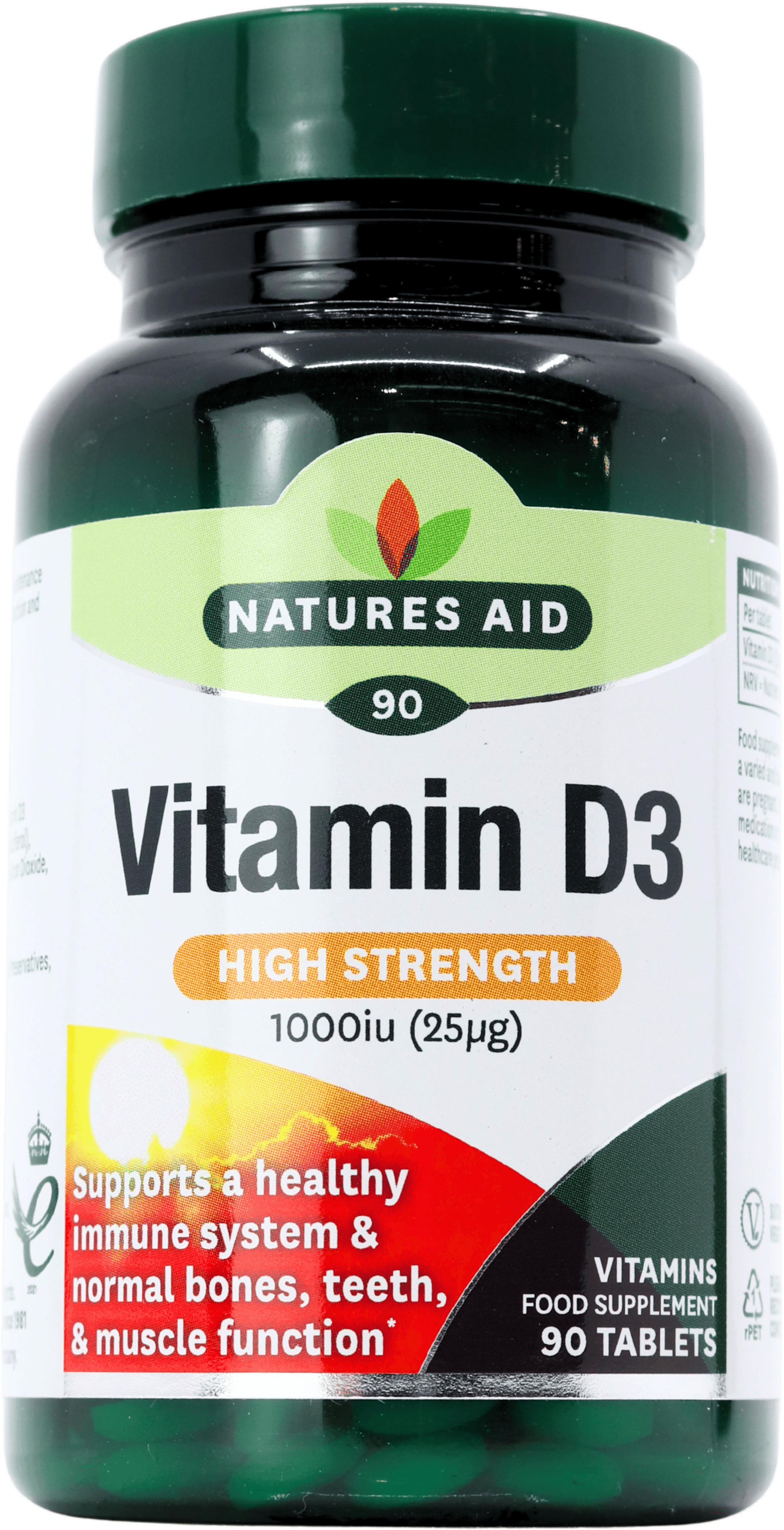Nature's Aid Vitamin D3 1000iu (25µg)  90 Tablets