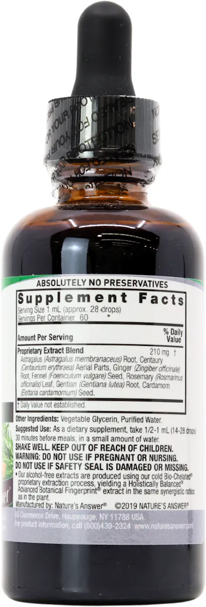 Nature's Answer Bitters & Ginger 60ml - 2