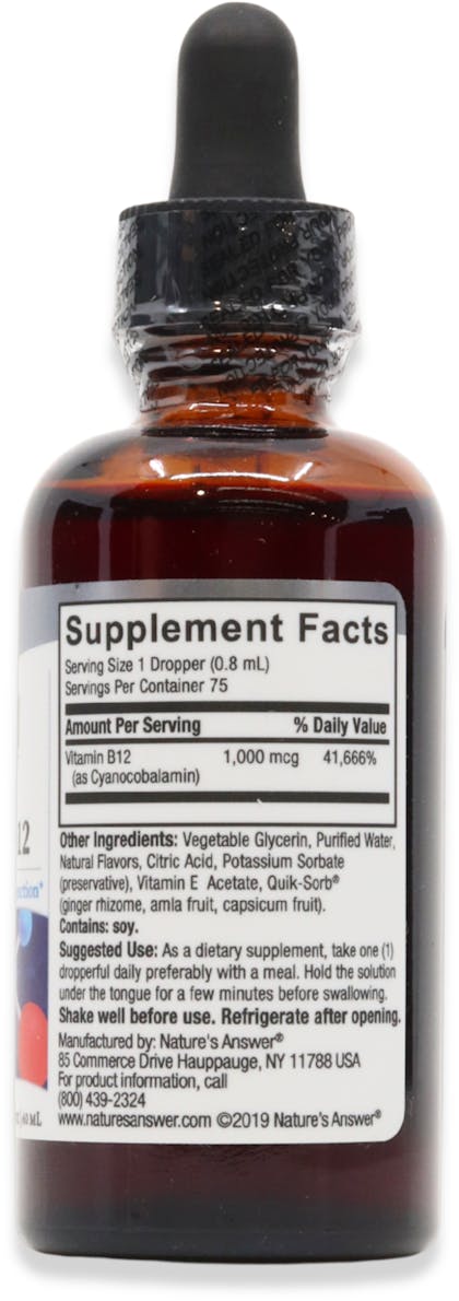 Nature's Answer Liquid Vitamin B-12 60ml - 2
