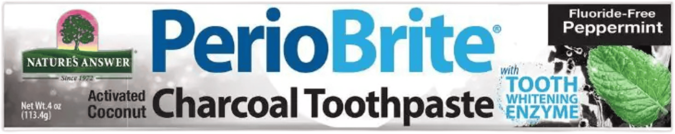 Nature's Answer PerioBrite Charcoal Toothpaste Peppermint