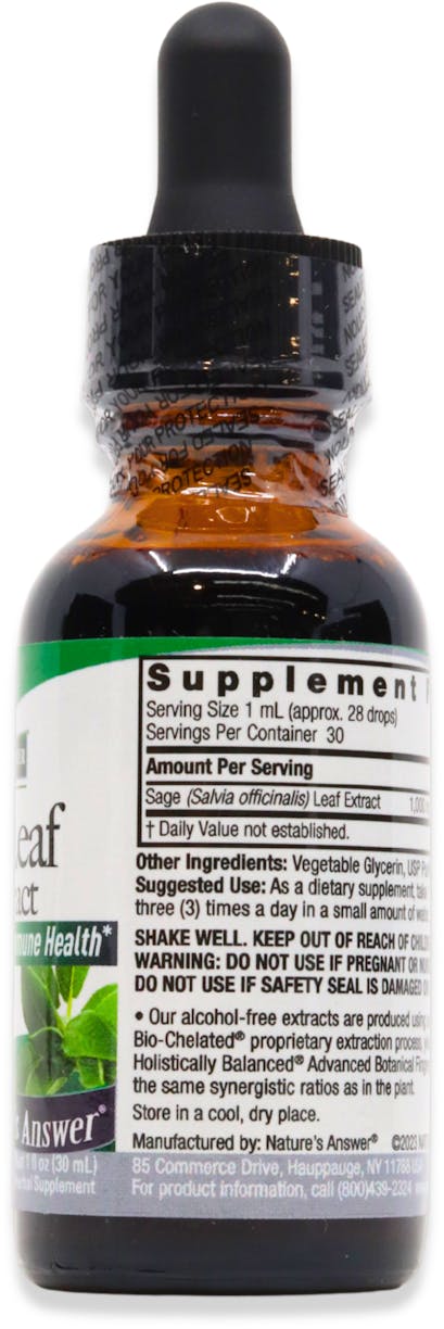 Nature's Answer Sage Leaf Extract 30ml - 2