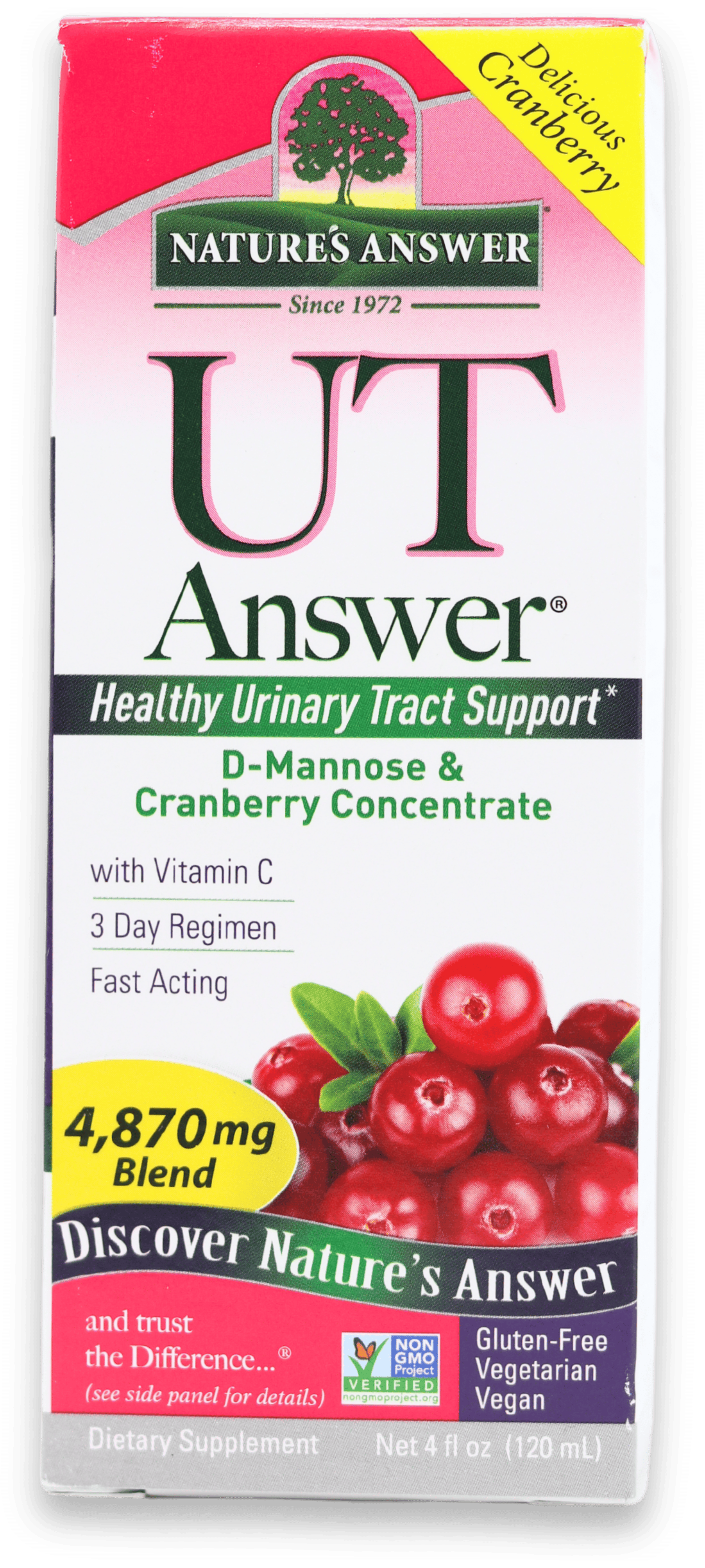 Nature's Answer UTI Answer D-Mannose & Cranberry Concentrate 120ml