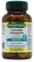 Nature's Bounty Acidophilus Strawberry 60 Chewable Tablets