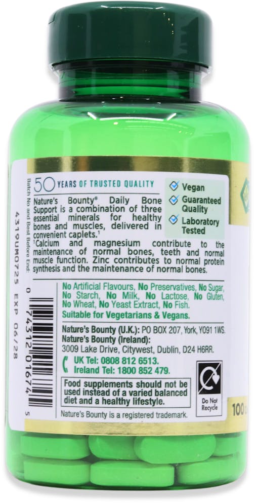 Nature's Bounty Daily Bone Support 100 Caplets - 3