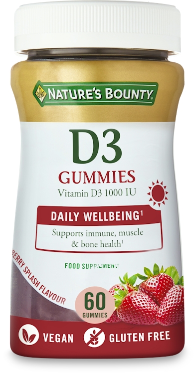 Photos - Vitamins & Minerals Natures Bounty Nature's Bounty Daily Wellbeing Vitamin D3 60 Gummies 