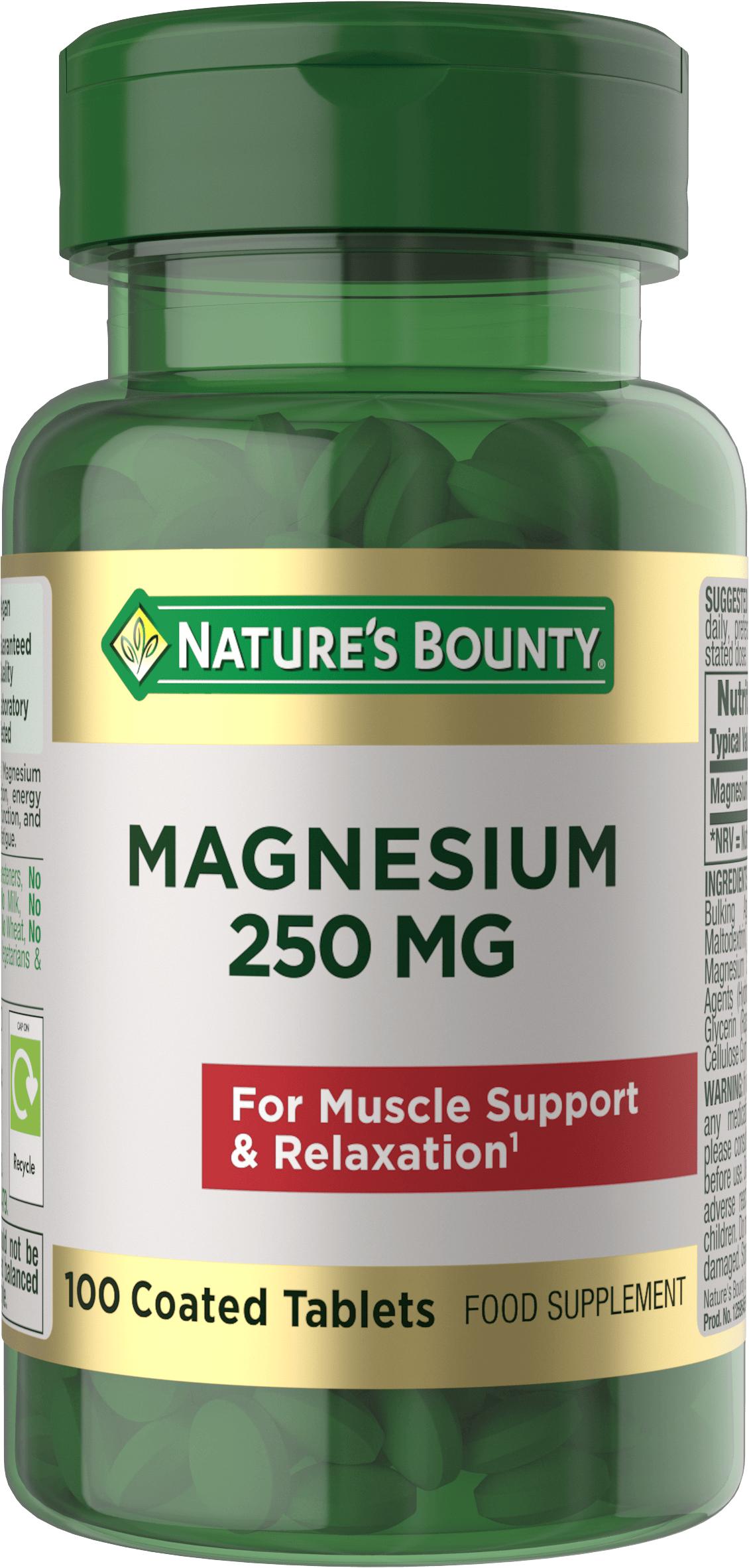 Nature's Bounty Magnesium 250mg 100 Tablets