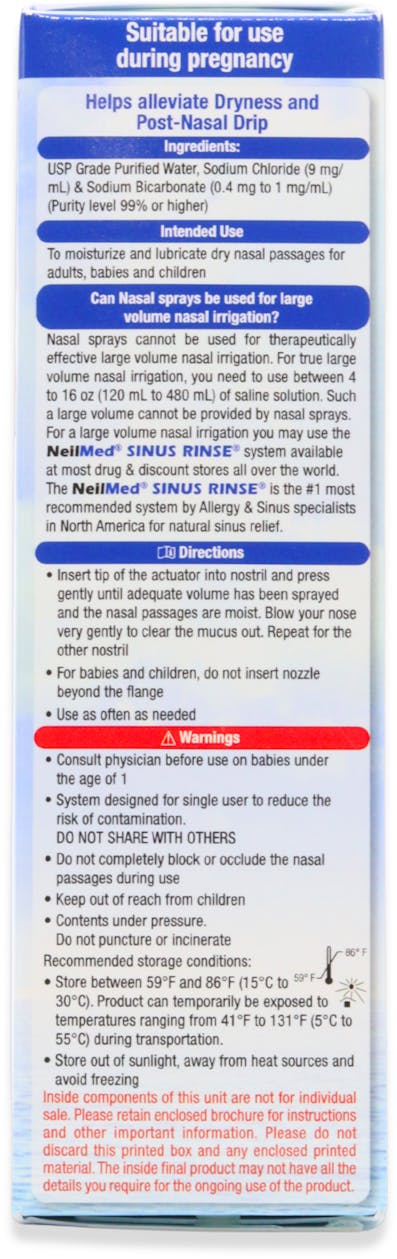 NeilMed Nasal Mist Saline Spray 75ml - 2