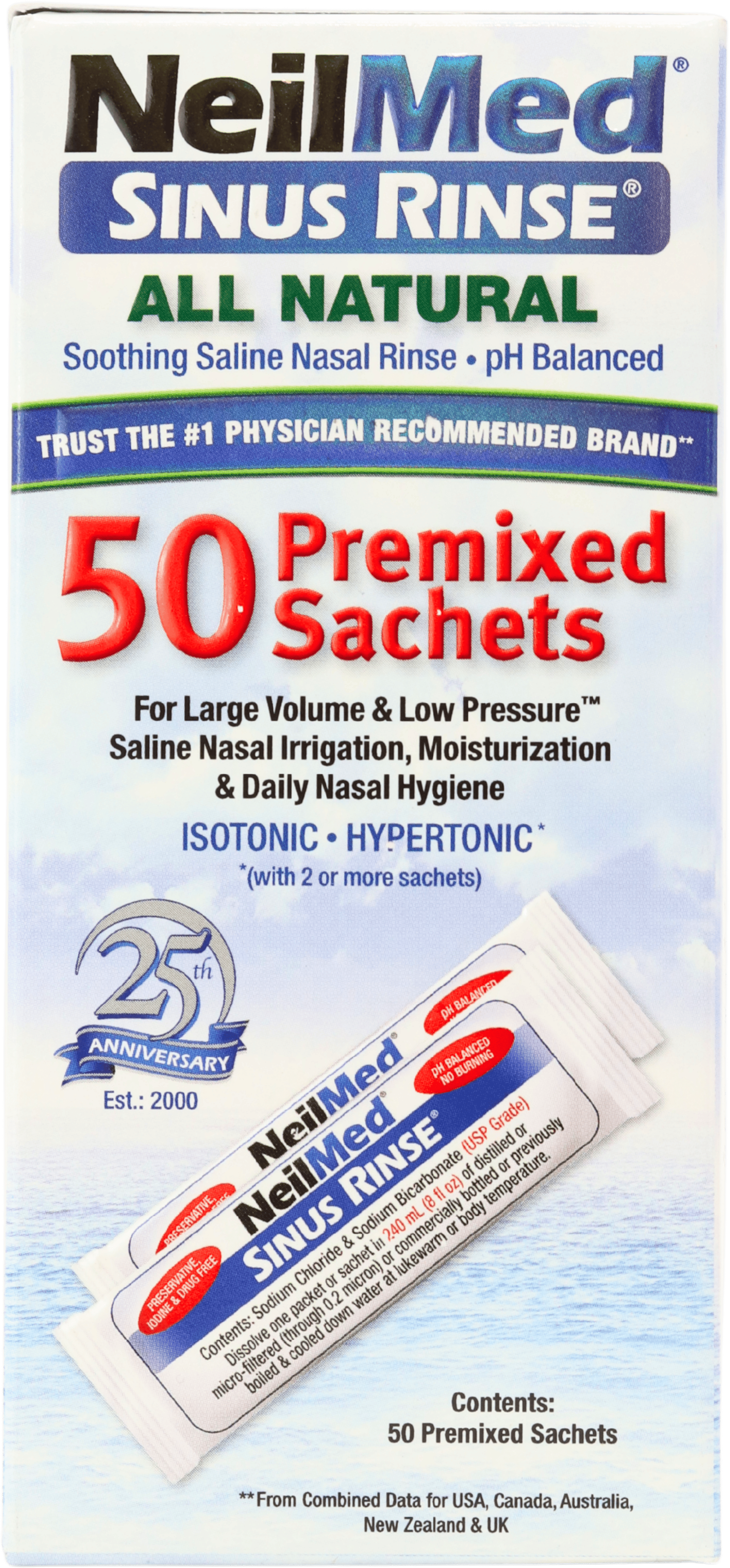 NeilMed Sinus Rinse 50 Premixed Sachets
