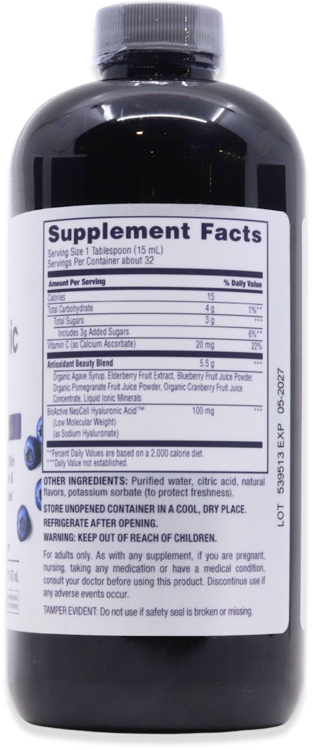 Neocell Hyaluronic Acid + Vitamin C Delicious Blueberry 473ml - 2