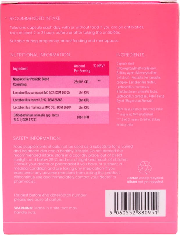 Neubiotic Her Female Probiotic for Women 30 Vegan Capsules - 2