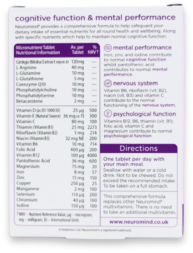 Neuromind Original 30 Tablets - 2