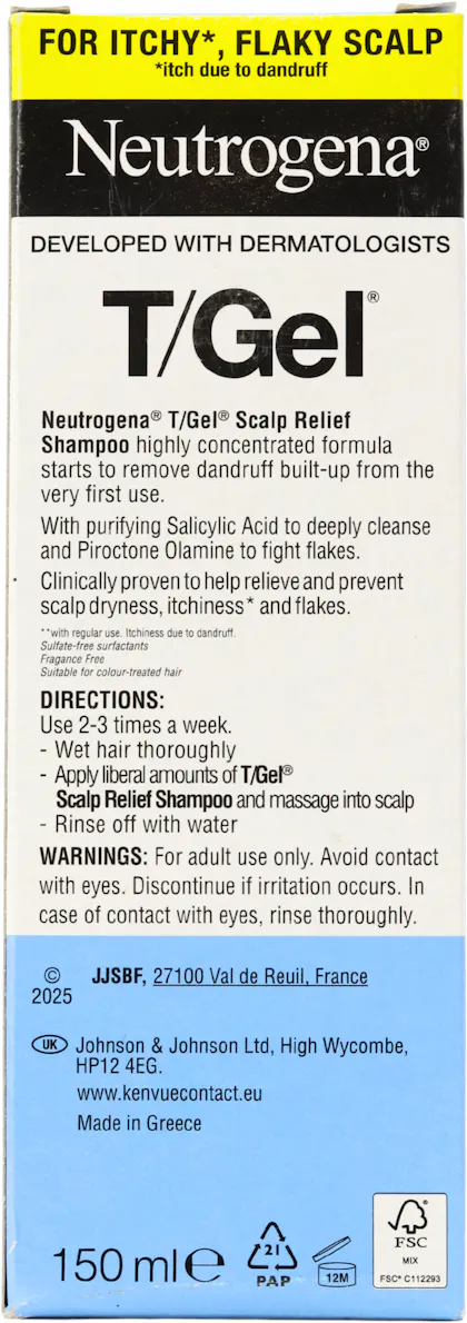 Neutrogena T-Gel Anti-Dandruff Scalp Relief Shampoo 150ml - 2