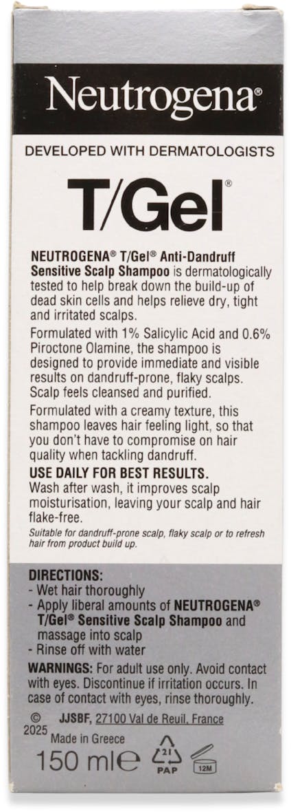 Neutrogena T-Gel Anti-Dandruff Sensitive Scalp Shampoo 150ml - 3
