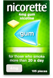 Nicorette Chewing Gum 4mg Original 105 Pack