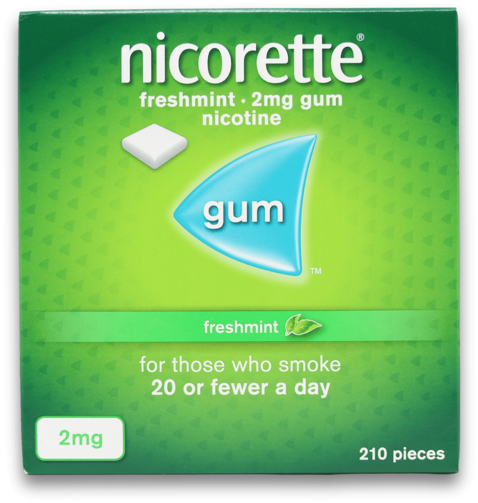 Nicorette Freshmint Gum 2mg 210 Pack