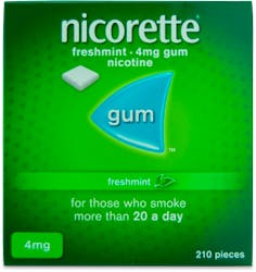 Nicorette Freshmint Gum 4mg 210 Pack