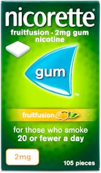 Nicorette Fruit Fusion Gum 2mg 105 Pack