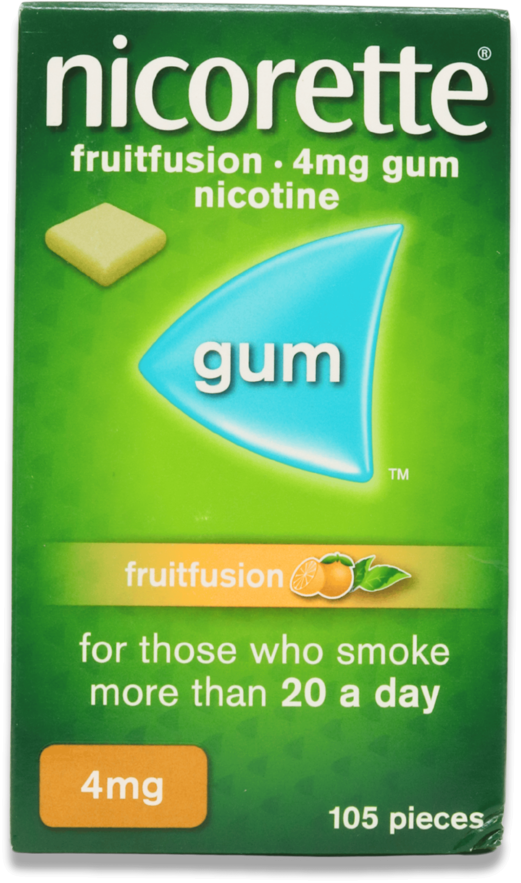 Nicorette Fruitfusion 4mg Nicotine Gum 105 Pack