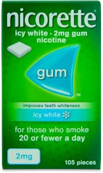 Nicorette Icy White Gum 2mg 105 Pack
