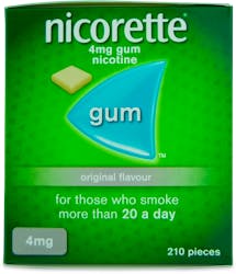 Nicorette Original Gum 4mg 210 Pack