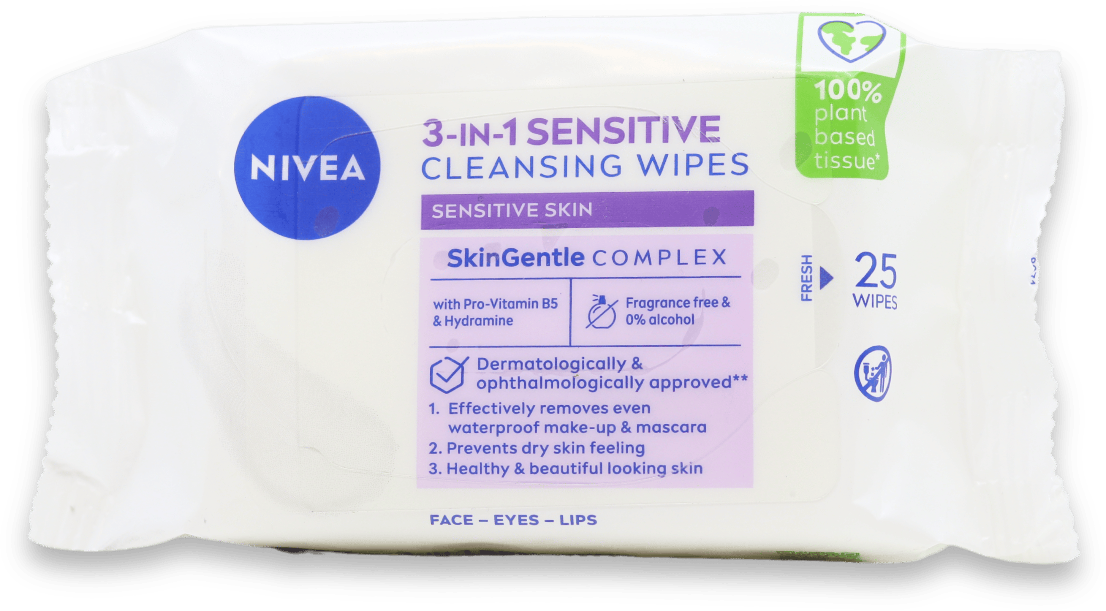 Nivea 3-in-1 Cleansing Wipes Sensitive Skin 25 Wipes