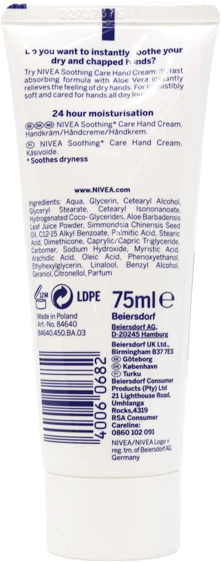 Nivea Hand Cream Soothing Care Aloe Vera 75ml - 2