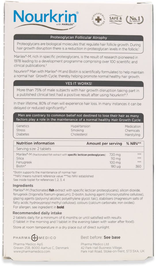 Nourkrin Man for Hair Preservation 180 Tablets - 2