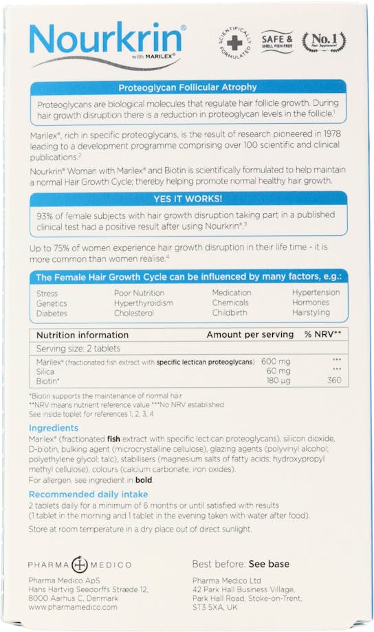 Nourkrin Woman for Hair Growth 60 Tablets - 2