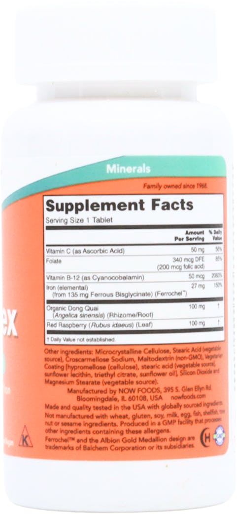 NOW Foods Iron Complex 100 Tablets - 2