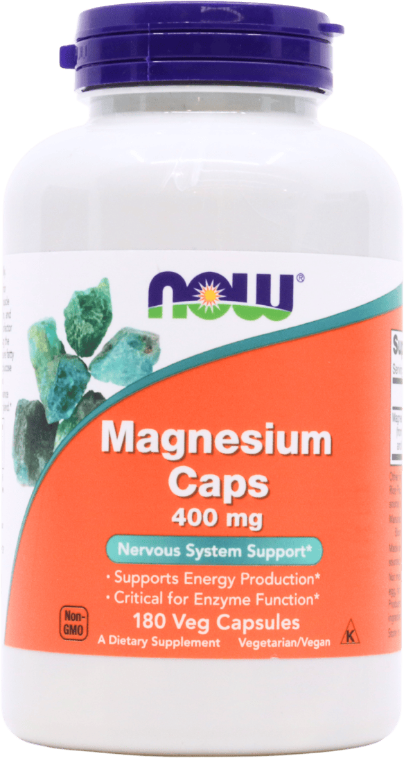 NOW Foods  Magnesium 180 Veg Capsules