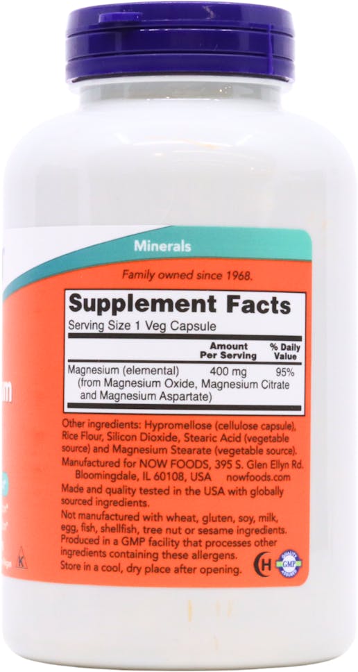 NOW Foods  Magnesium 180 Veg Capsules - 3