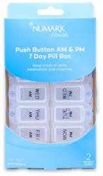 Numark Push Buttom AM & PM 7 Day Pill Box