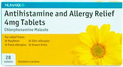 Numark Antihistamine and Allergy Relief 4mg 28 Tablets